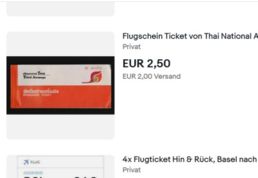 Flugtickets günstig ersteigern